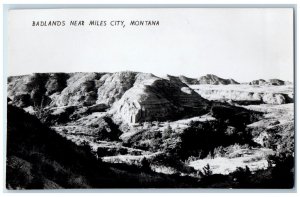 Miles City Montana MT Postcard Badlands c1910 Antique Unposted RPPC Photo