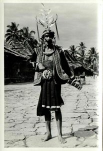 indonesia, NIAS, Native Chief (1930s) Real Photo (11)