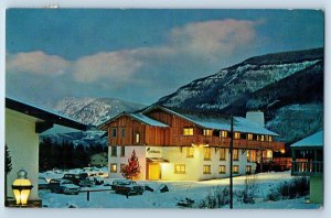 Vail Colorado CO Postcard Christiania At Vail Newest And Finest Lodge 1960 Cars