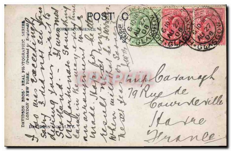 Old Postcard George Square Municipal Buldings