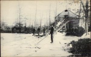 Westbrook CT McVeagh's Pond Ice Industry c1905 Postcard