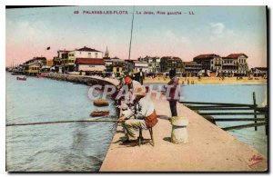 Old Postcard PALAVAS THE WAVES La Jetee Left Bank