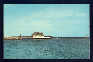 Block Island, Rhode Island/RI  Postcard, Ferry Boat Manitou To Galilee