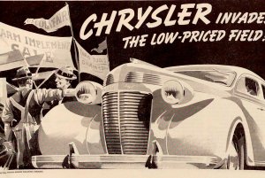 1937 Chrysler Vintage Print Car Ad The Kind Of Car I've Always Hoped For
