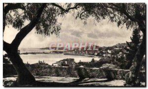 Old Postcard Menton Vue Generale has Travers les Oliviers