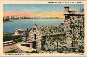 Gulf Avenue From Morro Castle Havana Cuba Postcard