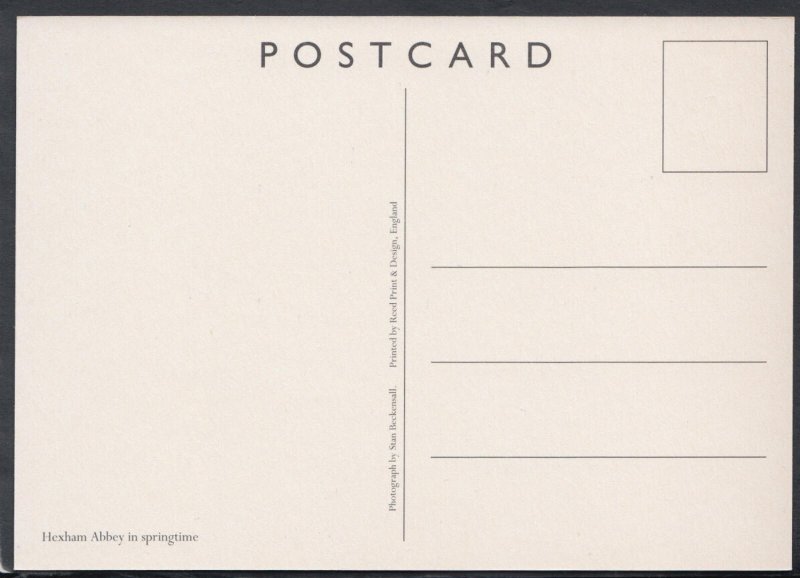 Northumberland Postcard - Hexham Abbey in Springtime   RR6068