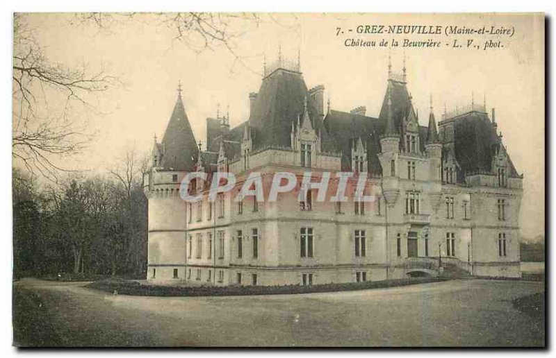 Postcard Old Grez Neuville Maine et Loire Chateau de la Beuvrere