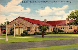 Florida Coral Gables Woman's Club and Public Library 1950 Curteich