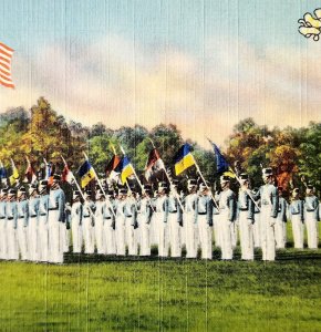 US Military Academy West Point NY Postcard First Class Men c1930s DWS5D