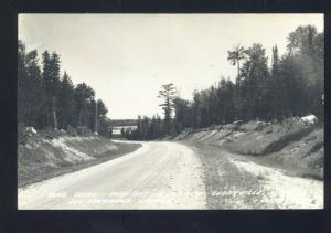 RPPC CEDARVILLE MICHIGAN LAKE CHENANGO BUSH BAY ROAD REAL PHOTO POSTCARD