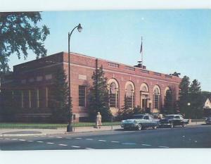 Pre-1980 OLD CAR AT POST OFFICE Leominster - Near Fitchburg MA d8554