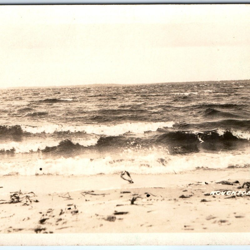 c1920s Houghton Lake, MI RPPC Etha Smith Real Photo At End of Trail Postcard A99