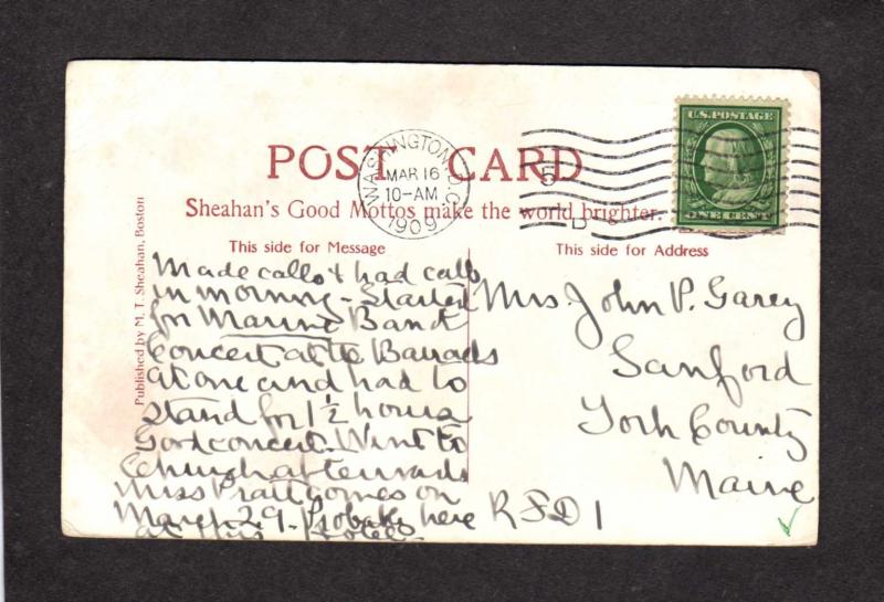 Poem John Wesley Sheahan's Good Mottos Postcard Sheahan 1909 Vintage PC