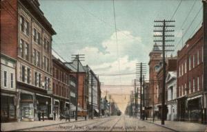 Newport News VA Washington Ave c1910 Postcard