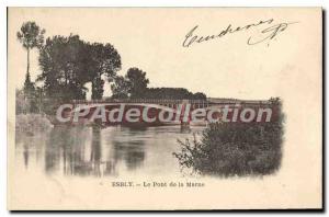 Postcard The Old Esbly Marne Bridge