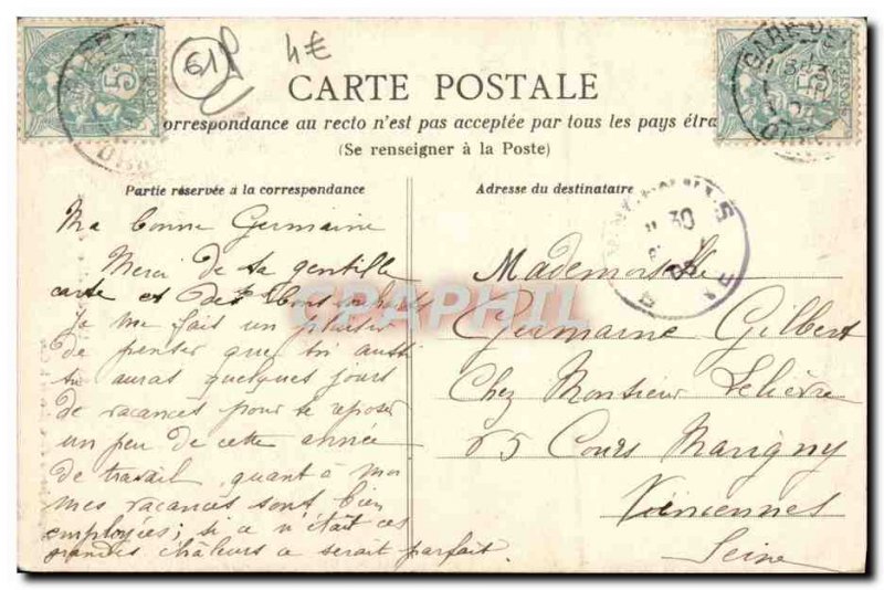 Old Postcard Flers A Des Allees park