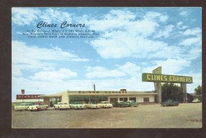 CLINE'S CORNERS NEW MEXICO ROUTE 66 RESTAURANT OLD CARS ADVERTISING POSTCARD