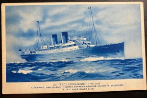 Mint Picture Postcard Liverpool & Dublin Nightly Express SS Lady Connaught