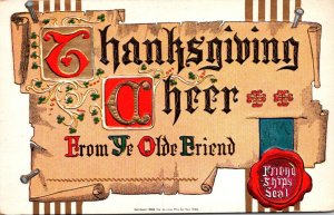 Thanksgiving Cheer From Ye Olde Friend