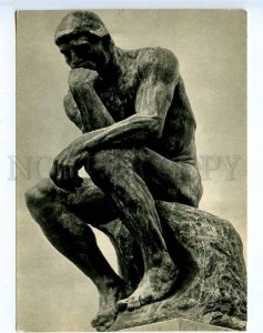 218321 Auguste Rodin Thinker old postcard