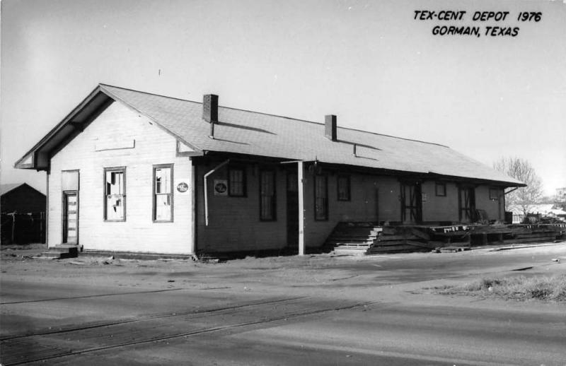 Gorman Texas Tex-Cent Depot Real Photo Repro Antique Postcard J44310