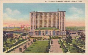 Michigan Detroit Michigan Central Station 1948