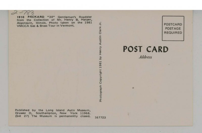 1910 Packard 30 Gentleman's Roadster