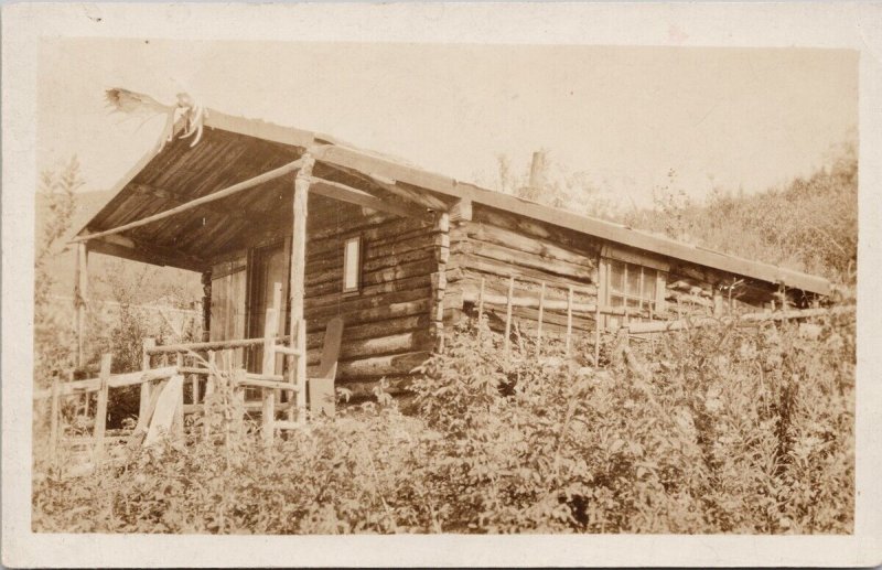 Robert Service Home Cabin Dawson YT Yukon RPPC Postcard H51