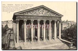 Paris Old Postcard Madeleine Church