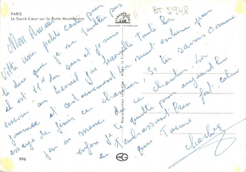 BT5948 Le Sacre Coeur Paris   France