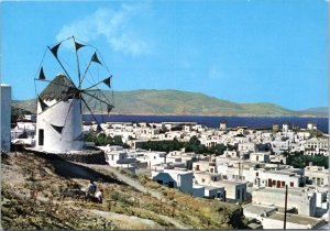Postcard Greece Mykonos  view of town