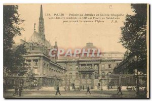 Old Postcard Paris Palais de Justice and Holy Chapel