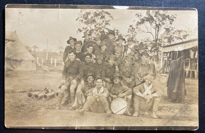 Mint Australia Real Photo Postcard RPPC Australian Soldiers Troops WW1