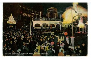 PA - Pittsburgh. Luna Park Night Scene  ca 1908