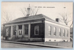 Ayer Massachusetts MA Postcard Post Office Building Exterior View 1910 Unposted