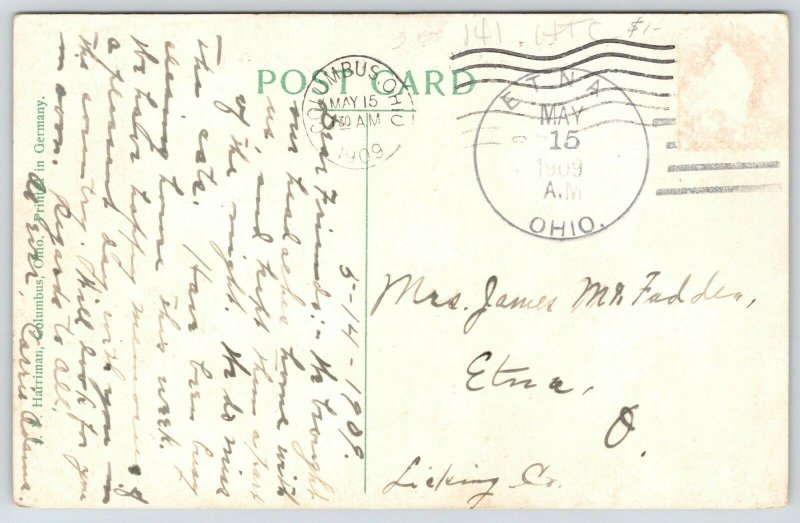 Columbus~Ohio State University~OSU Campus~Students @ Spring & Mirror Lake~1909