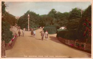 BOURNEMOUTH DORSET UK GARDENS FROM THE PIER~WADE'S SUNNY SOUTH PHOTO POSTCARD