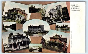 CALGARY, Alberta,  Canada  BEAUTIFUL HOMES   c1910s Multiview Postcard