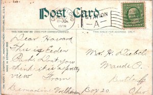 1908 Eden Park Looking Up The Ohio River Cincinnati Ohio Postcard