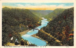 Scene from Hawks Nest West Virginia, USA West Virginia Train 1929 