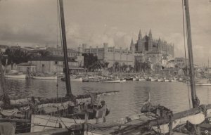 Palma Fishing Fisherman Boats 1928 Mallorca Real Photo Postcard