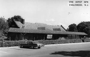 Englewood New Jersey Erie Depot Train Station Repro Real Photo Postcard J45887
