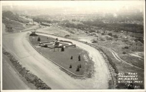 Billings Montana MT Airport Bill Hart Monument Real Photo Vintage Postcard