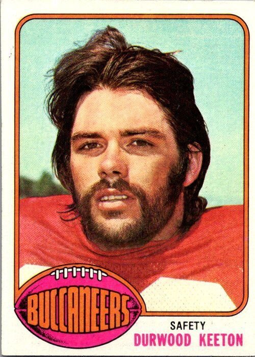 1976 Topps Football Card Durwood Keeton Tampa Bay Buccaneers sk4245