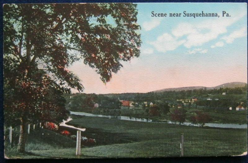 Scene Near Susquehanna PA 1917 Des Landscapes 602-32