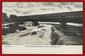 New Hampshire, Manchester - Amoskeag Bridge - Undivided  - [NH-343]