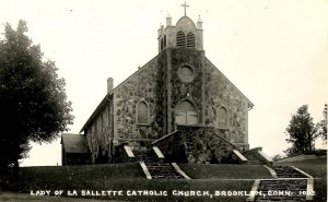 CT - Brooklyn. Lady of La Sallette Catholic Church  *RPPC