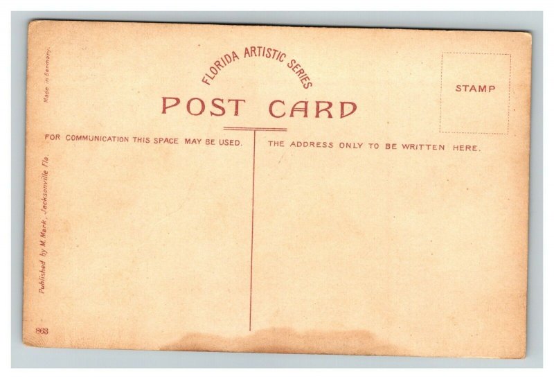 Vintage 1910's Postcard City Seal Entrance Ponce de Leon St. Augustine Florida