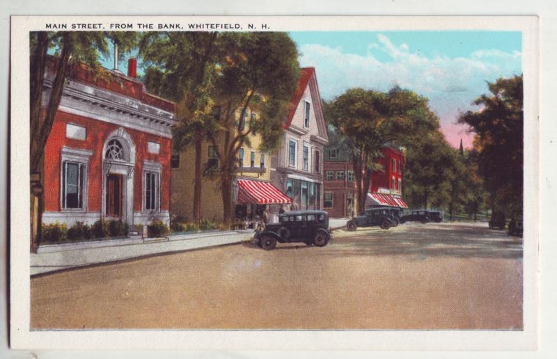 P784 old card scene old cars main street whitefield new hampshire